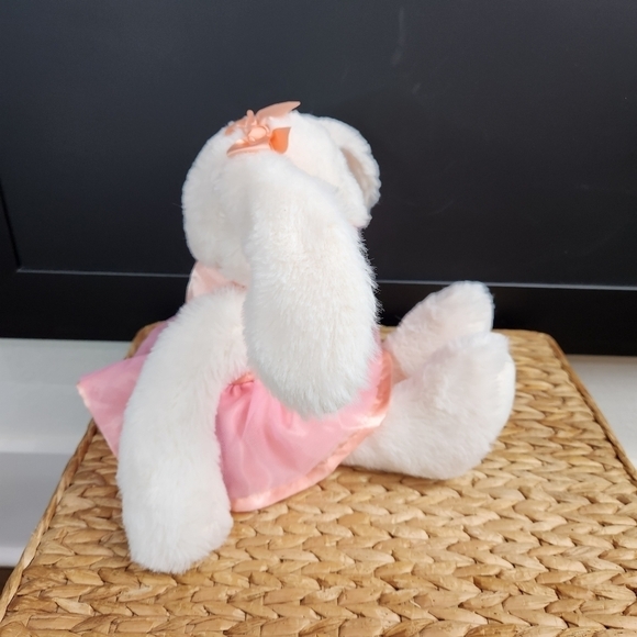 KELLYTOY RATTLE  EASTER WHITE BUNNY RABBIT 13" PLUSH TOY LOVEY - Picture 6 of 10